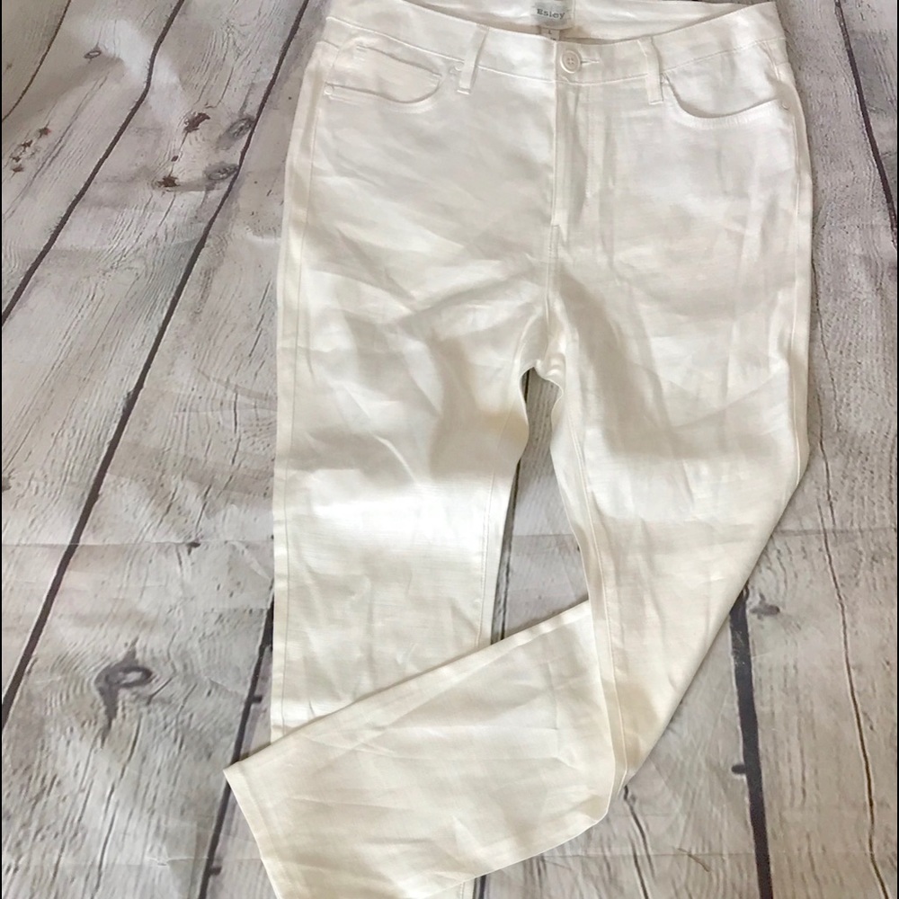 Linen slim fit 5 pocket pants
